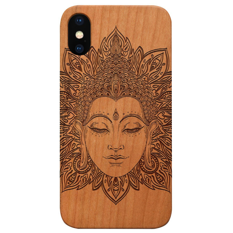 Buddha 3 - Engraved - Wooden Phone Case