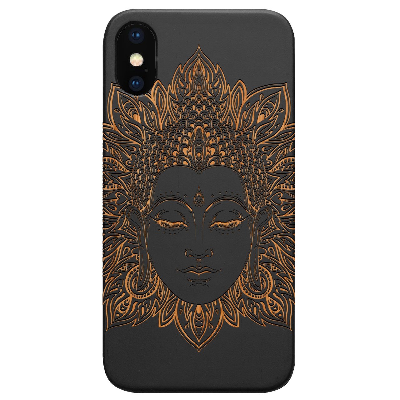 Buddha 3 - Engraved - Wooden Phone Case