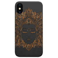 Buddha 3 - Engraved - Wooden Phone Case