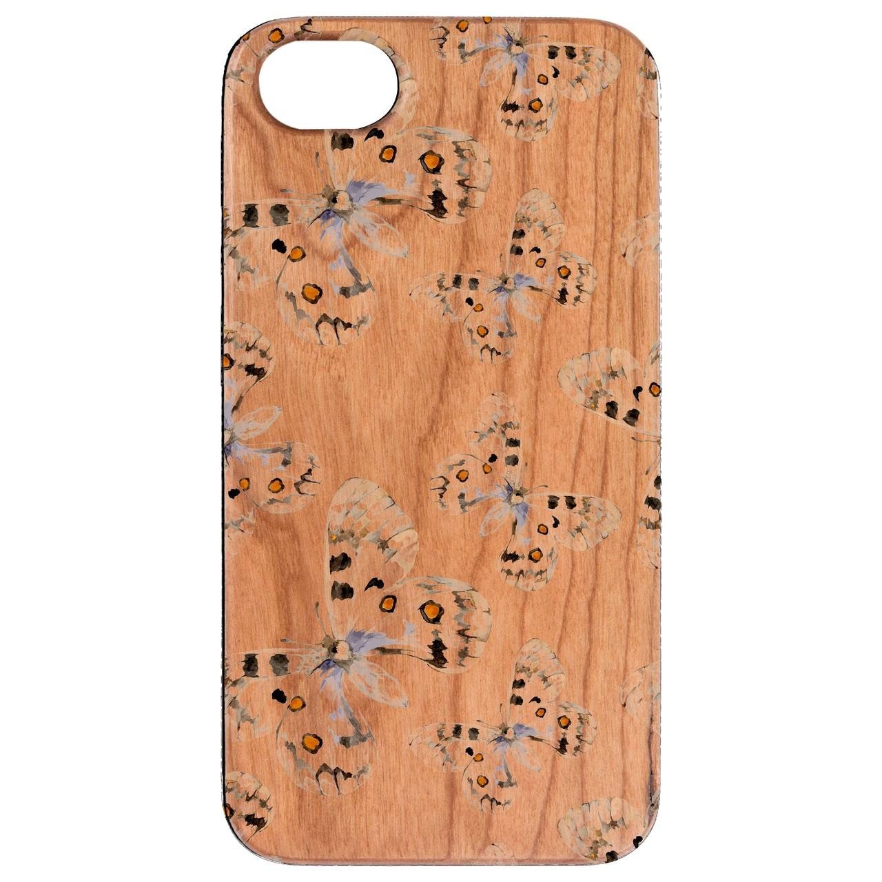 Butterflies 2 - UV Color Printed - Wooden Phone Case