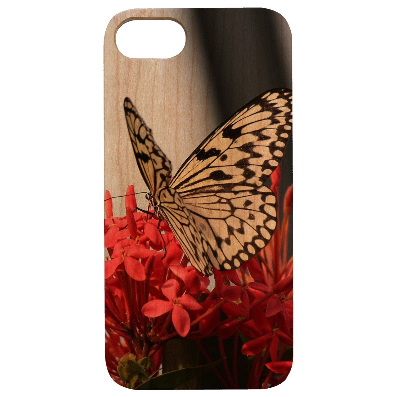 Butterfly - UV Color Printed - Wooden Phone Case
