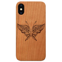 Butterfly 1 - Engraved - Wooden Phone Case