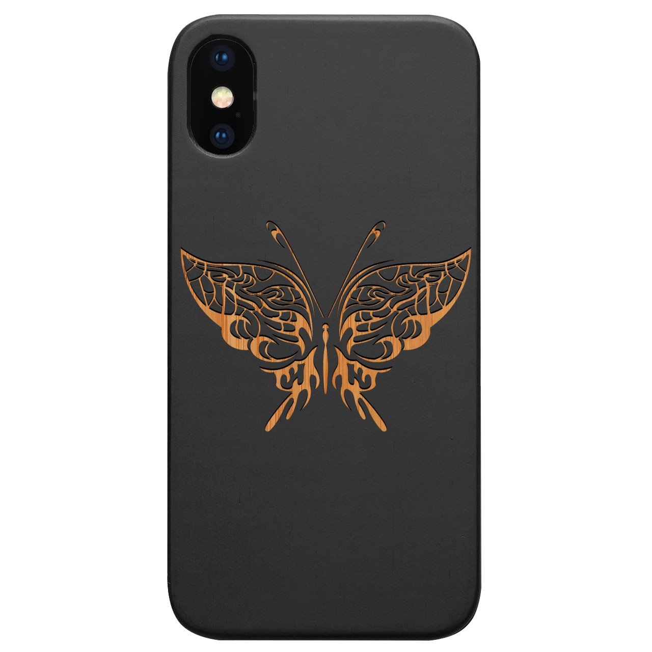Butterfly 1 - Engraved - Wooden Phone Case