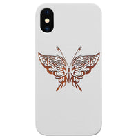Butterfly 1 - Engraved - Wooden Phone Case