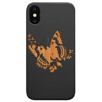 Butterfly 2 - Engraved - Wooden Phone Case