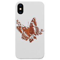 Butterfly 2 - Engraved - Wooden Phone Case