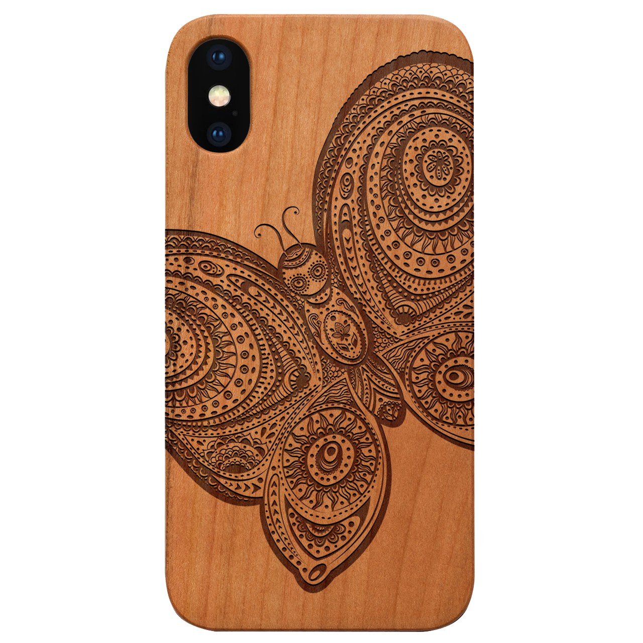 Butterfly 3 - Engraved - Wooden Phone Case