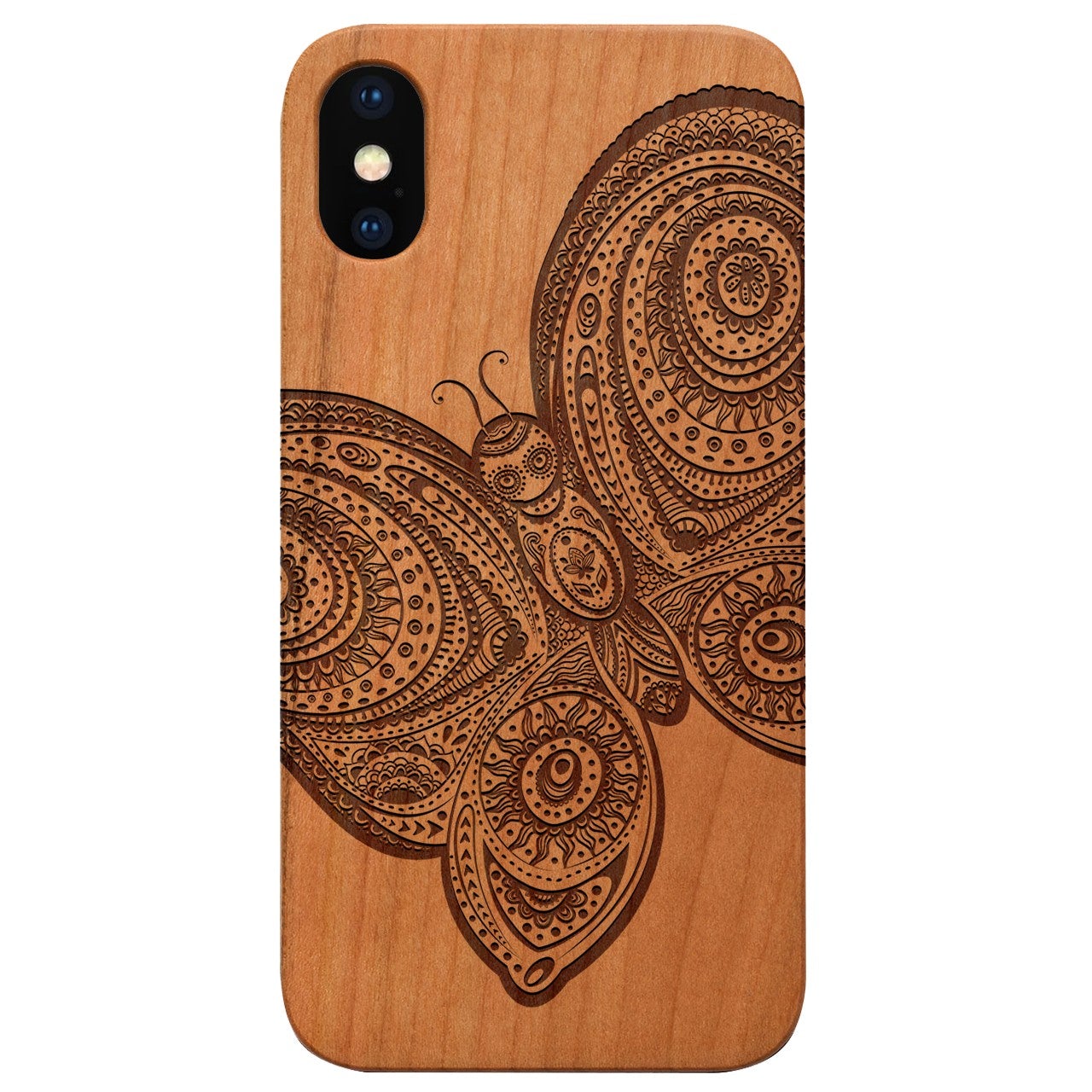  Butterfly 3 - Engraved - Wooden Phone Case - IPhone 13 Models