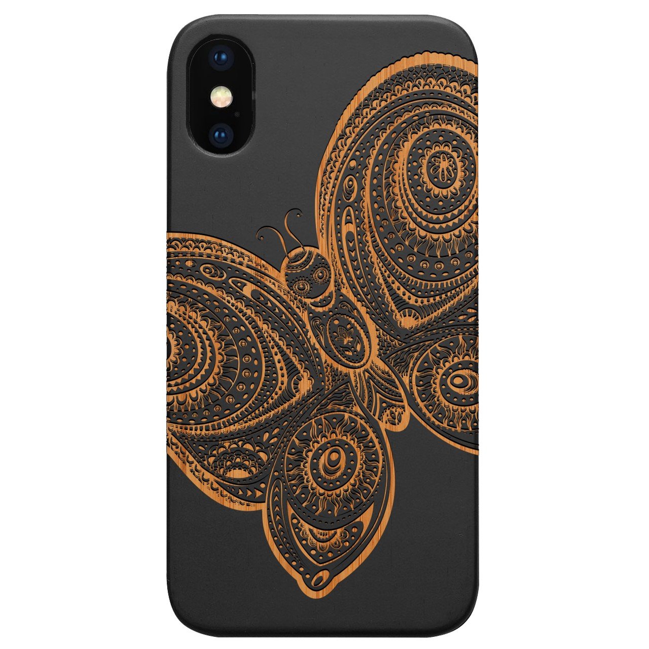 Butterfly 3 - Engraved - Wooden Phone Case