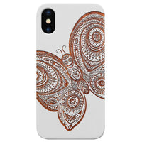 Butterfly 3 - Engraved - Wooden Phone Case