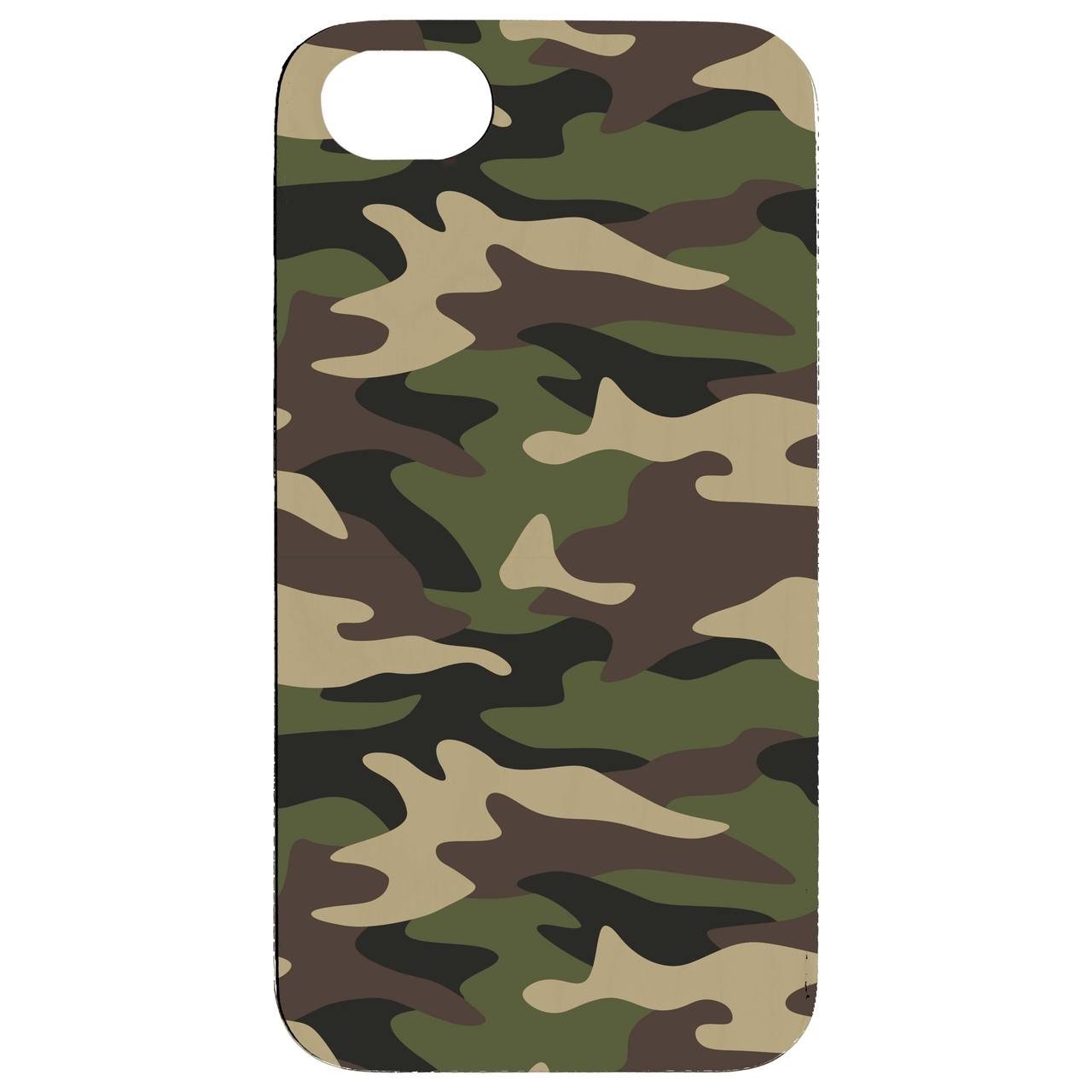 Camouflage - UV Color Printed - Wooden Phone Case