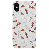 Car Pattern - Engraved - Wooden Phone Case