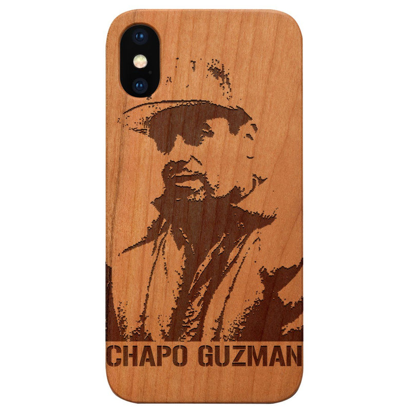 Chapo Guzman - Engraved - Wooden Phone Case