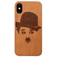 Charlie Chaplin 1 - Engraved - Wooden Phone Case