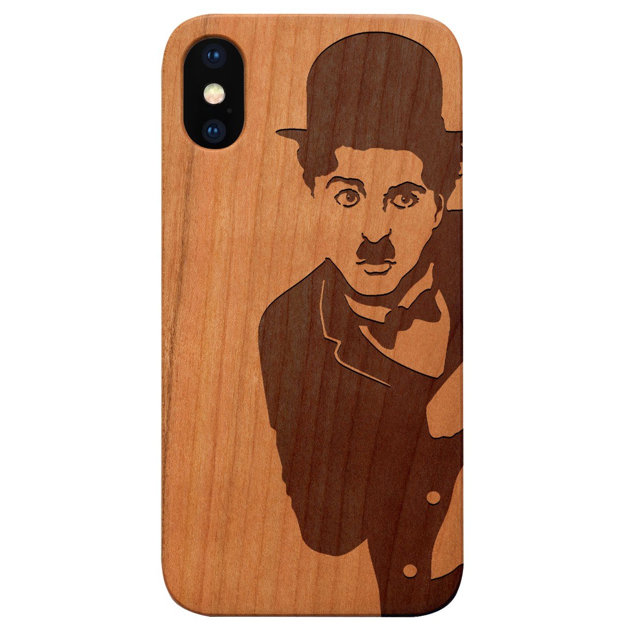 Charlie Chaplin 2 - Engraved - Wooden Phone Case