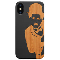 Charlie Chaplin 2 - Engraved - Wooden Phone Case