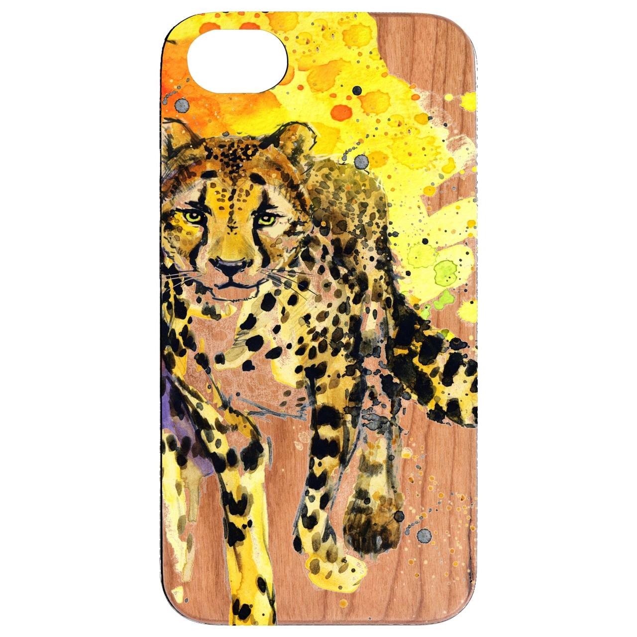 Cheetah - UV Color Printed - Wooden Phone Case