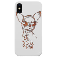 Chihuahua - Engraved - Wooden Phone Case