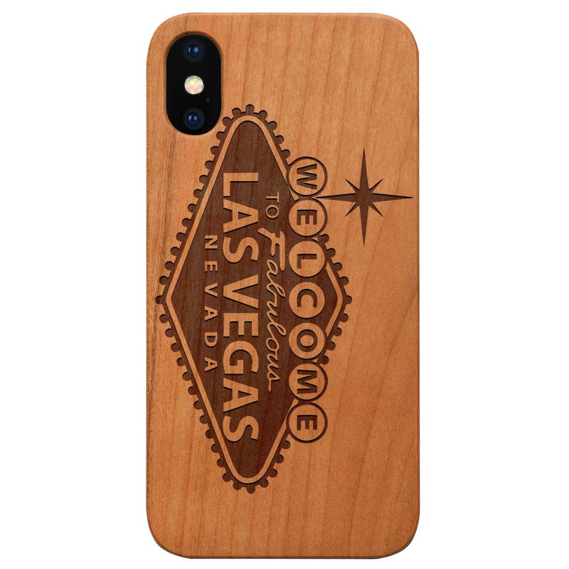 City Vegas 1 - Engraved - Wooden Phone Case