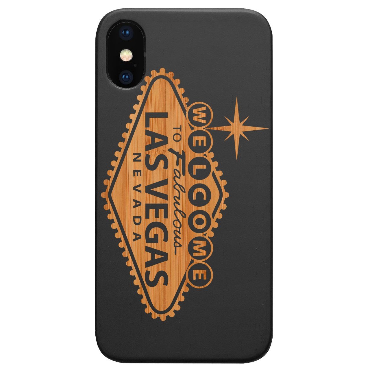 City Vegas 1 - Engraved - Wooden Phone Case