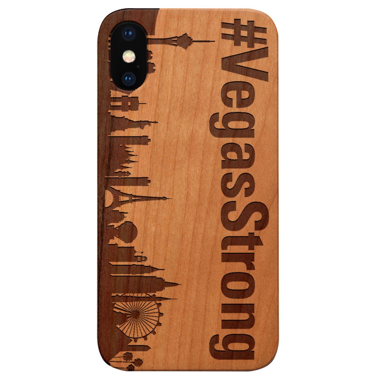 City Vegas 2 - Engraved - Wooden Phone Case