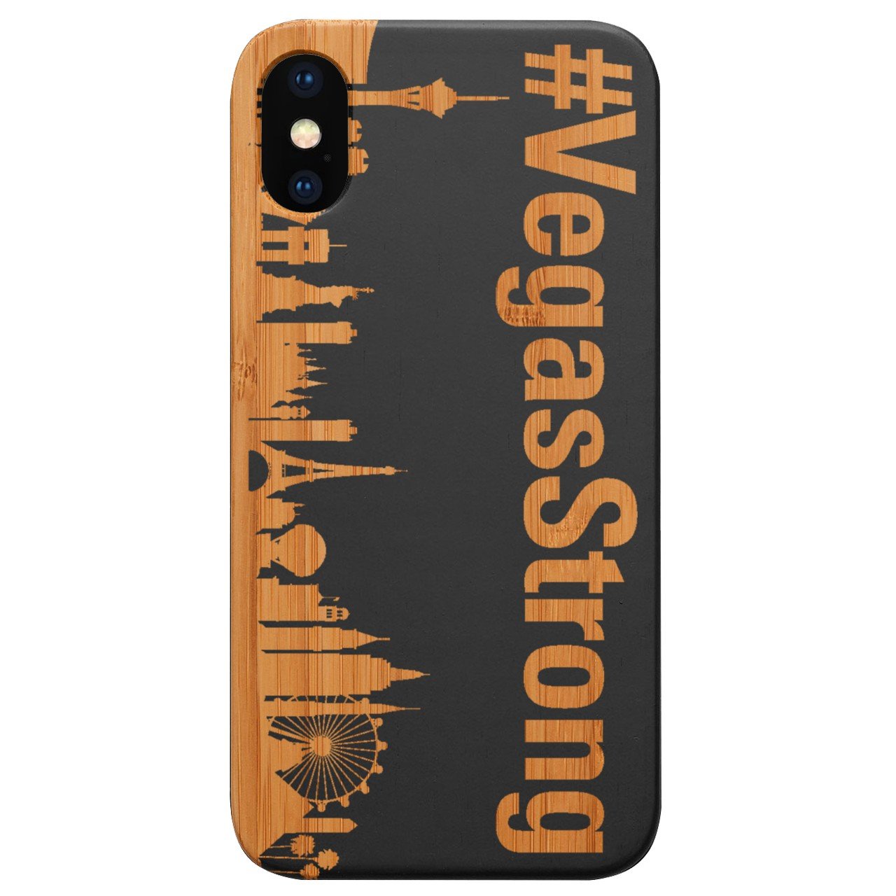 City Vegas 2 - Engraved - Wooden Phone Case