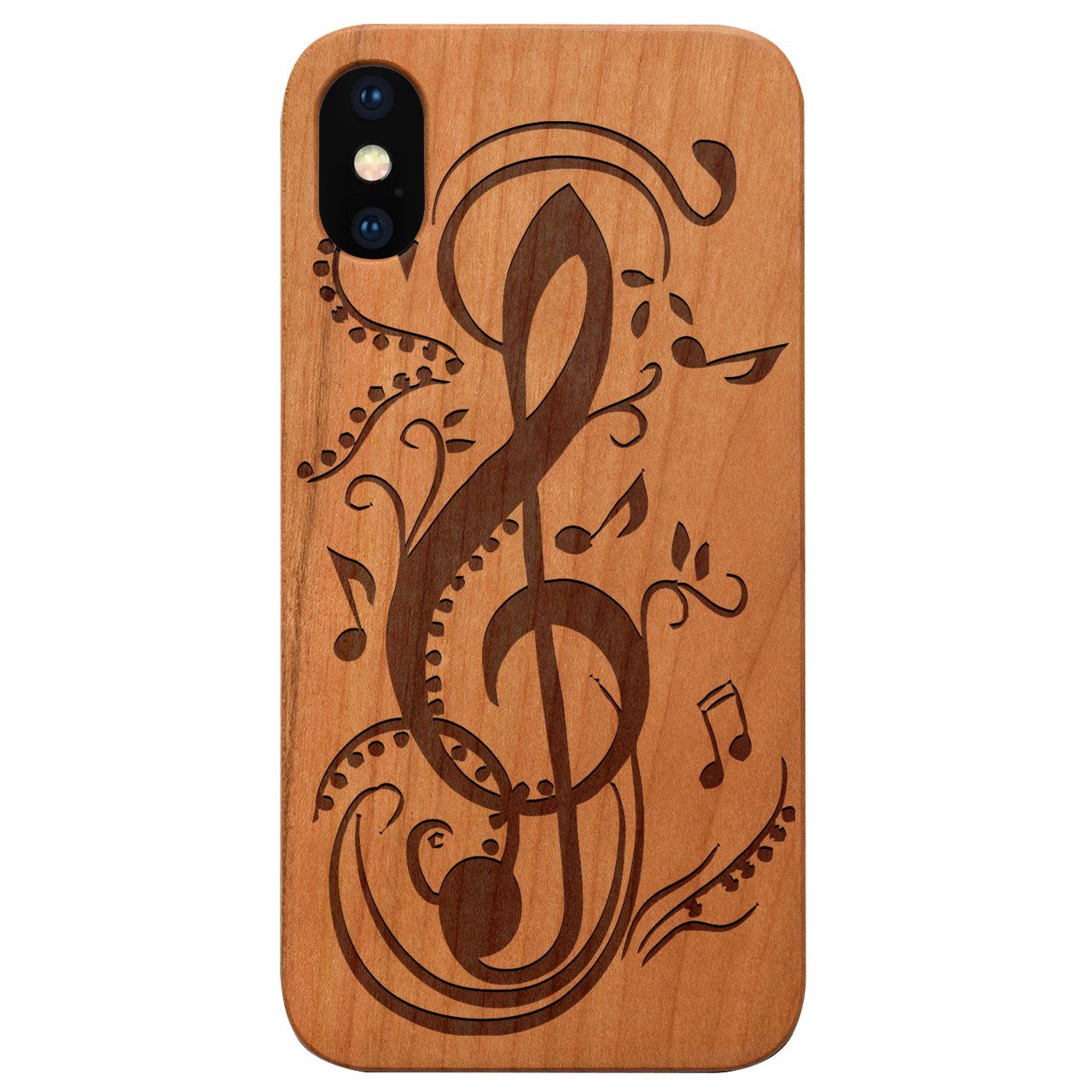 Clef 1 - Engraved - Wooden Phone Case