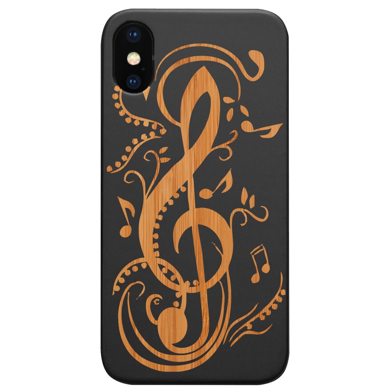 Clef 1 - Engraved - Wooden Phone Case