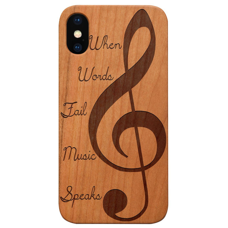 Clef 2 - Engraved - Wooden Phone Case