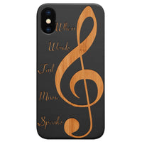 Clef 2 - Engraved - Wooden Phone Case