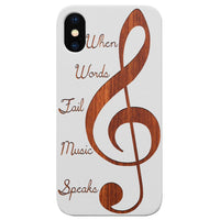 Clef 2 - Engraved - Wooden Phone Case