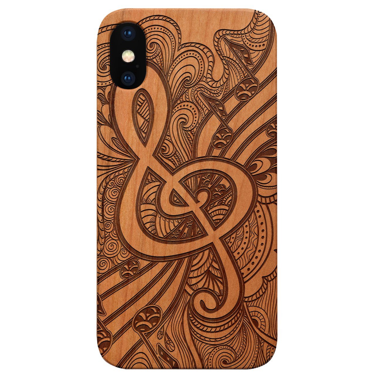 Clef 3 - Engraved - Wooden Phone Case