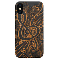 Clef 3 - Engraved - Wooden Phone Case