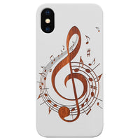 Clef 4 - Engraved - Wooden Phone Case