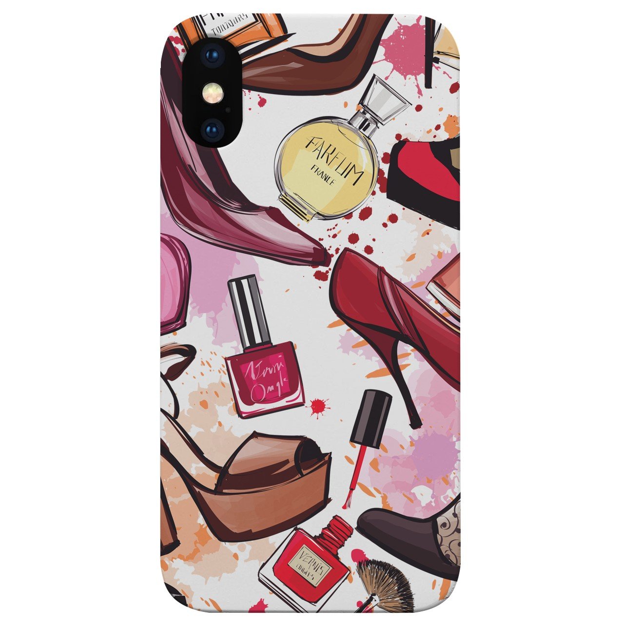 Cosmetics And Shoes - UV Color Printed - Wooden Phone Case