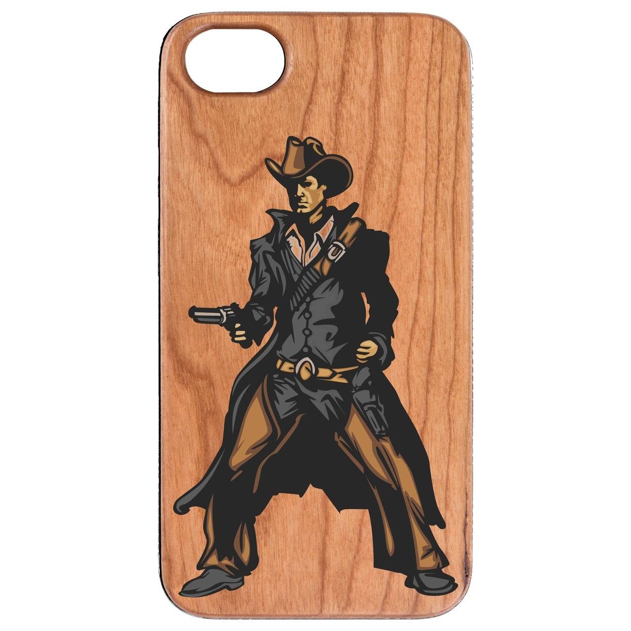 Cowboy - UV Color Printed - Wooden Phone Case