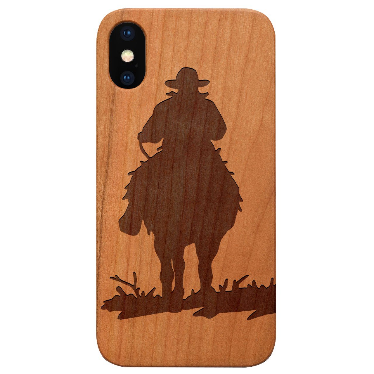 Cowboy 1 - Engraved - Wooden Phone Case