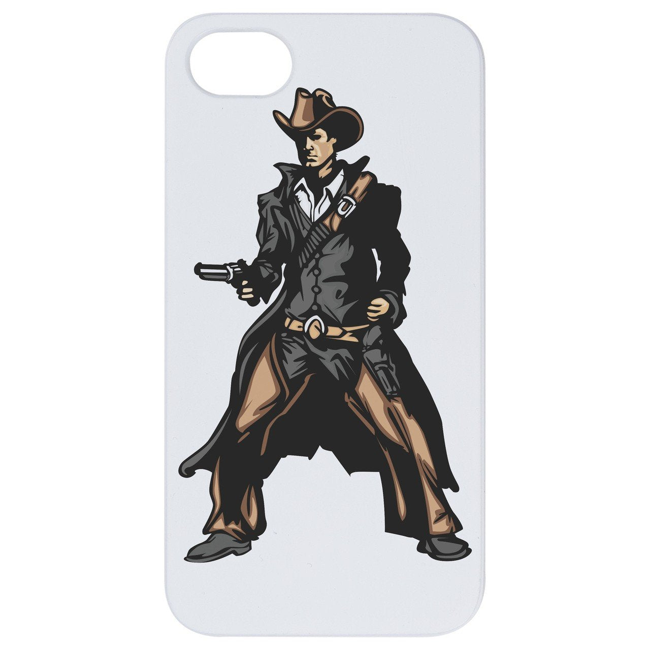 Cowboy - UV Color Printed - Wooden Phone Case