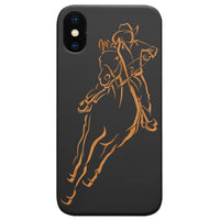 Cowboy 4 - Engraved - Wooden Phone Case