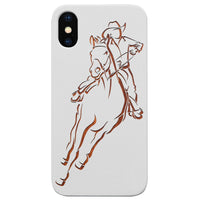 Cowboy 4 - Engraved - Wooden Phone Case