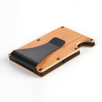 Credit Card Holder with Money Clip - Wooden Phone Case