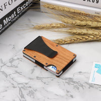 Credit Card Holder with Money Clip - Wooden Phone Case