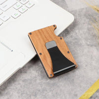 Credit Card Holder with Money Clip - Wooden Phone Case