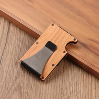 Credit Card Holder with Money Clip - Wooden Phone Case