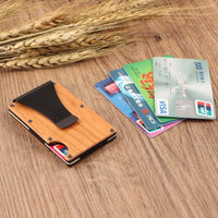 Credit Card Holder with Money Clip - Wooden Phone Case