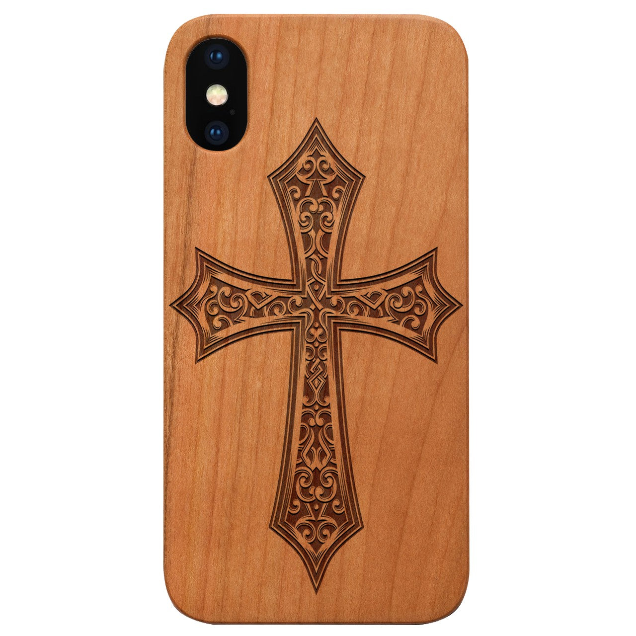  Cross 2 - Engraved - Wooden Phone Case - IPhone 13 Models