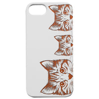 Curious Cats - Engraved - Wooden Phone Case