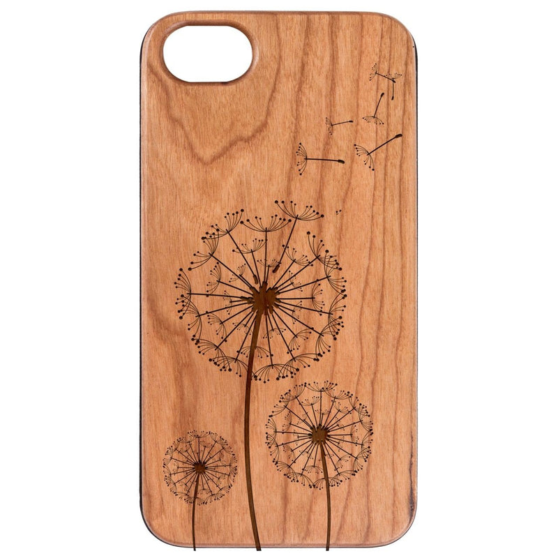 Dandelion - Engraved - Wooden Phone Case