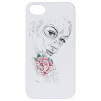 Dead Girl with Rose - UV Color Printed - Wooden Phone Case