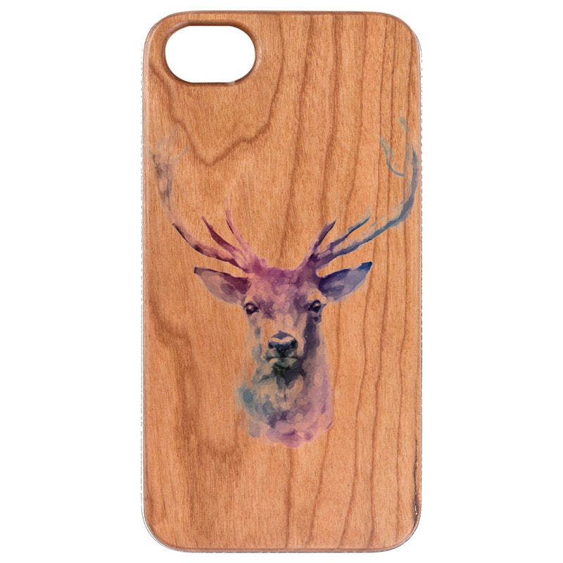 Deer - UV Color Printed - Wooden Phone Case